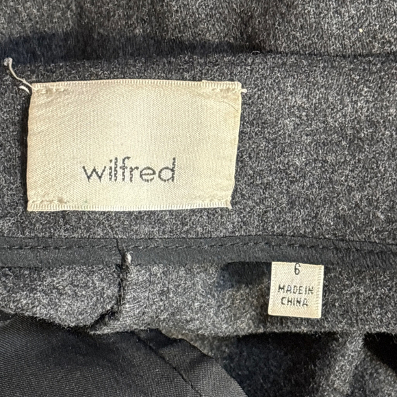 Wilfred Chambery Cropped Pants Women’s Size 6 Gray Cashmere Wool Pockets - Picture 9 of 14